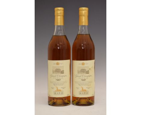 Hine Grande Champagne Cognac 1981 Vintage, landed in 1987, bottled in 1999, two bottles (2)  Condition: Seals are good, level