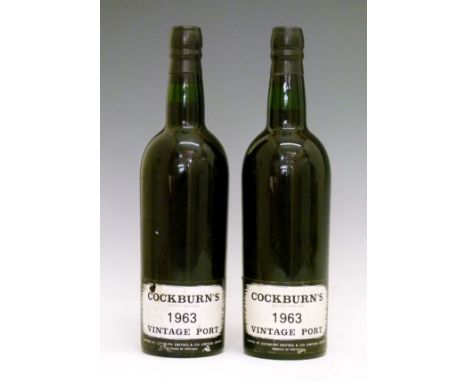 Cockburn's Vintage Port 1963, two bottles (2)  Condition: Seals are good, levels are good with no sign of leakage, light wear