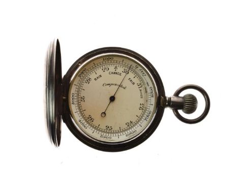 Late Victorian silver cased pocket barometer, sponsors mark L.N., London 1897, 5cm diameter  Condition: Dial in very good con