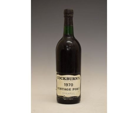 Cockburn's Vintage Port 1970, one bottle (1)  Condition: Seal is good, level is good with no sign of leakage, light wear to l