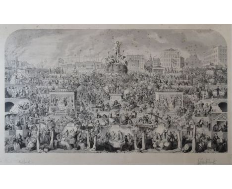 George Cruikshank (1792-1878) - Signed first proof engraving - The Worship Of Bacchus or The Drinking Customs Of Society, pri