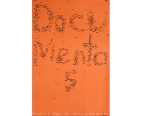 Ed Ruscha (b.1937) - Exhibition poster for Documenta 5 held in Kassel, June/October 1972, 84cm x 60cm  Condition: Possible di