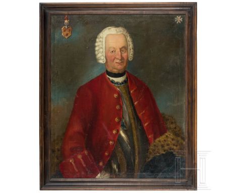 Gottlob Leopold von Klitzing (1690 - 1748) - Portrait des Landeshauptmannes von Cottbus, um 1730  Öl auf Leinwand, restaurier