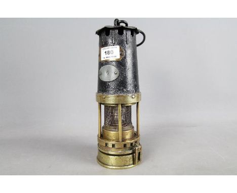 A miner's safety lamp marked Nayler of Wigan - Est £20 - £40
