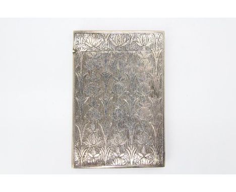 A William IV hallmarked silver card case with engraved decoration throughout, Birmingham assay 1835, 9 cm (h)Condition Report