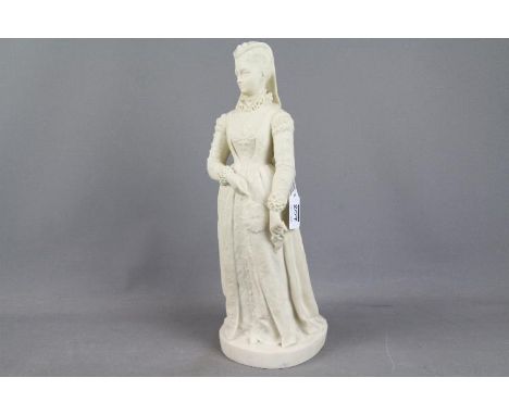 A Copeland parian figurine, after L A Malempre for the Ceramic and Crystal Palace Art Union, depicting Princess Alexandra dre