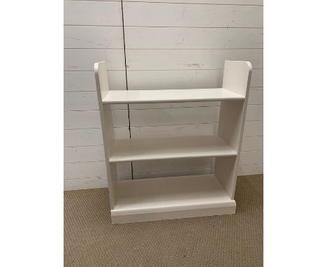 White open book shelf (H90cm W76cm D38cm)