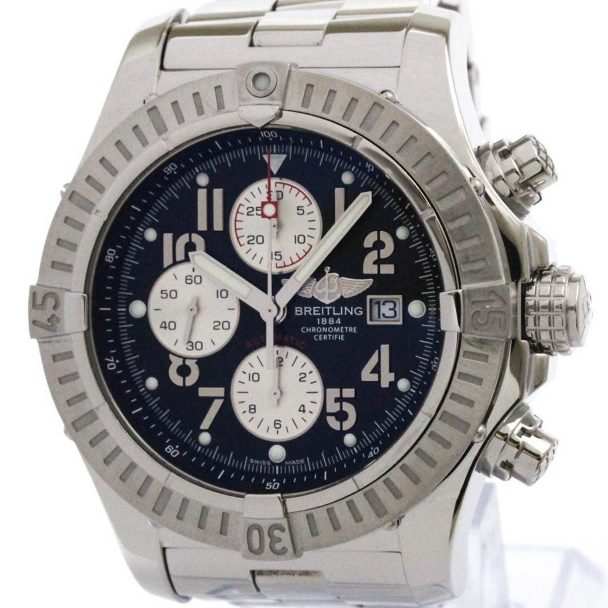 BREITLING Super Avenger Chronograph Automatic Watch A13370 Polished