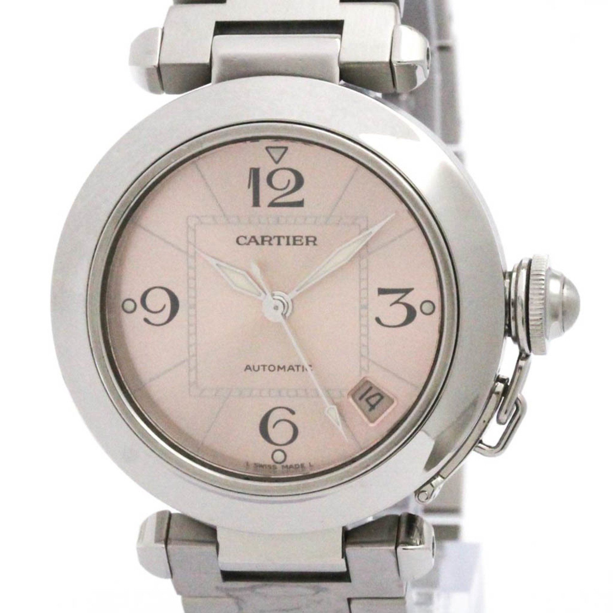 CARTIER Pasha C Steel Automatic Unisex Watch W31075M7 Polished