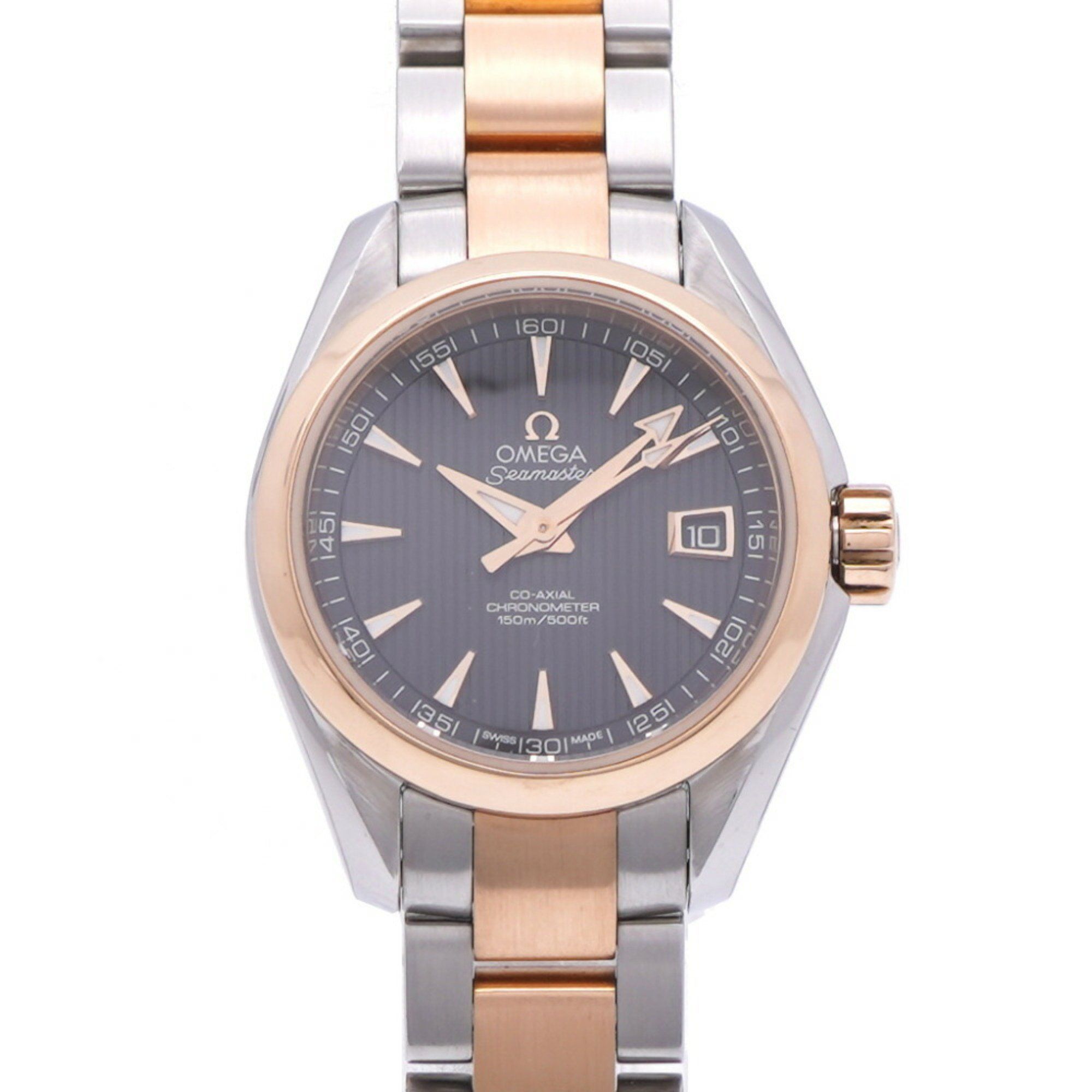Like new OMEGA Seamaster Aqua Terra 18KPG/SS Co-Axial 231.20.30.20.06.001 Automatic Watch Pink Gold/