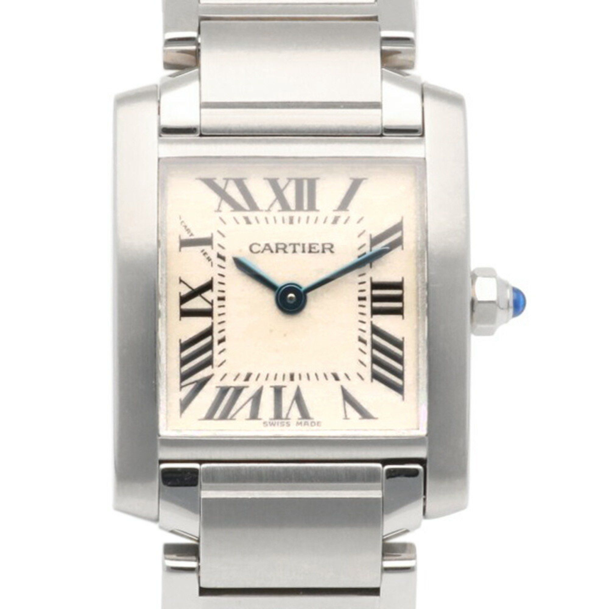 Cartier Tank Francaise SM Watch Stainless Steel 2384 Quartz Ladies CARTIER
