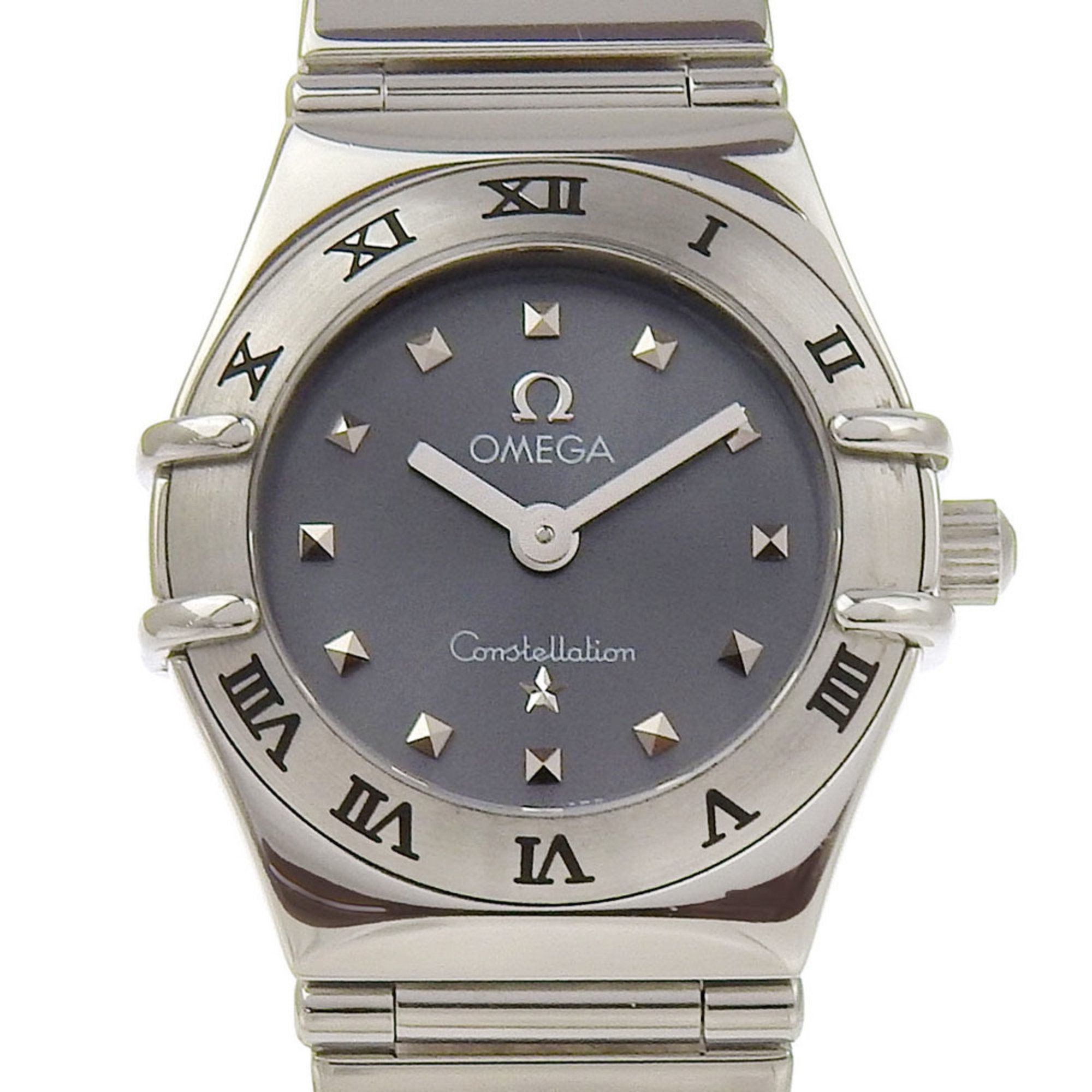 OMEGA Constellation Watch My Choice 1561.51 Stainless Steel 1998 Quartz Analog Display Grey Dial Lad