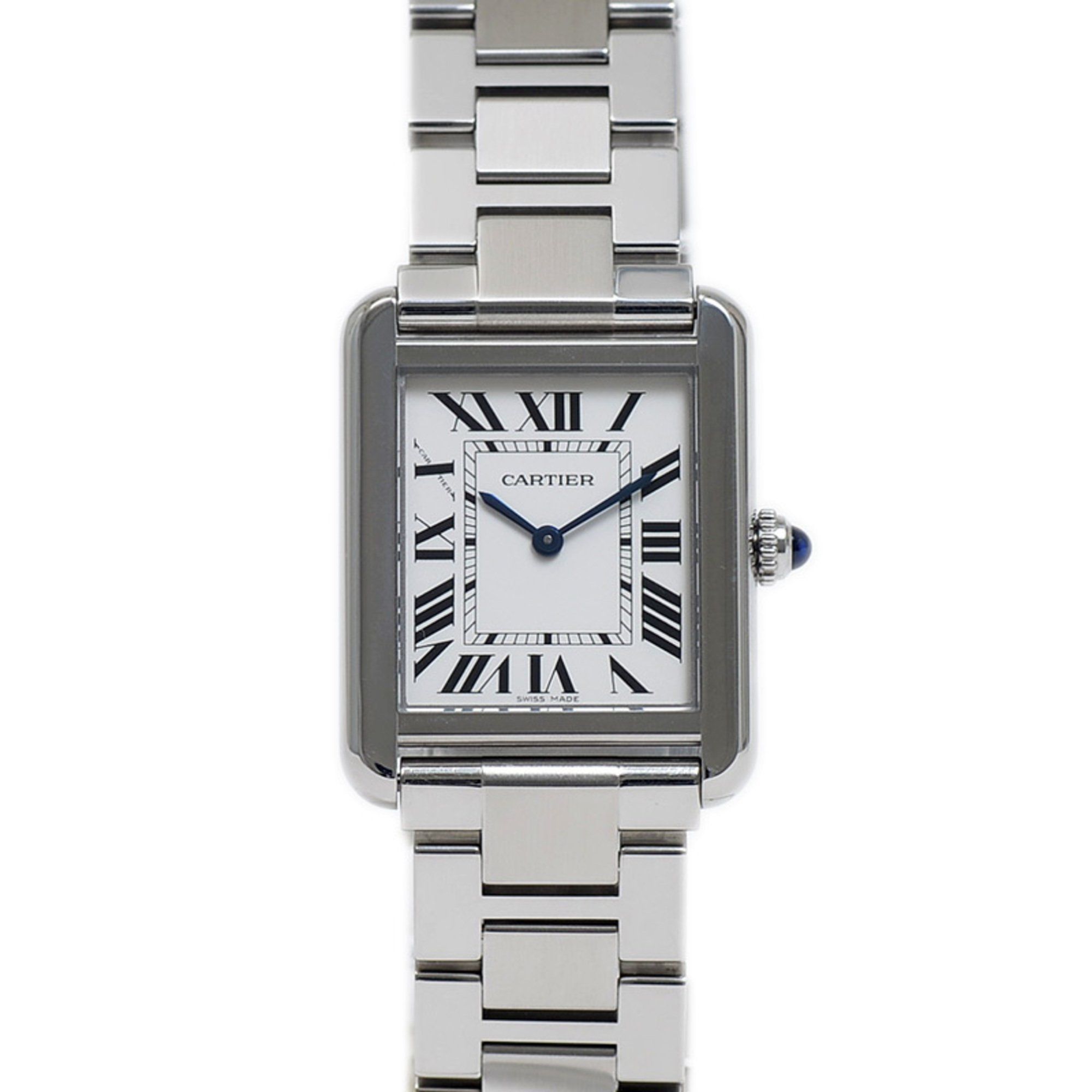 Cartier Tank Solo SM Watch for Women, Silver Dial, Quartz, W520003 BP