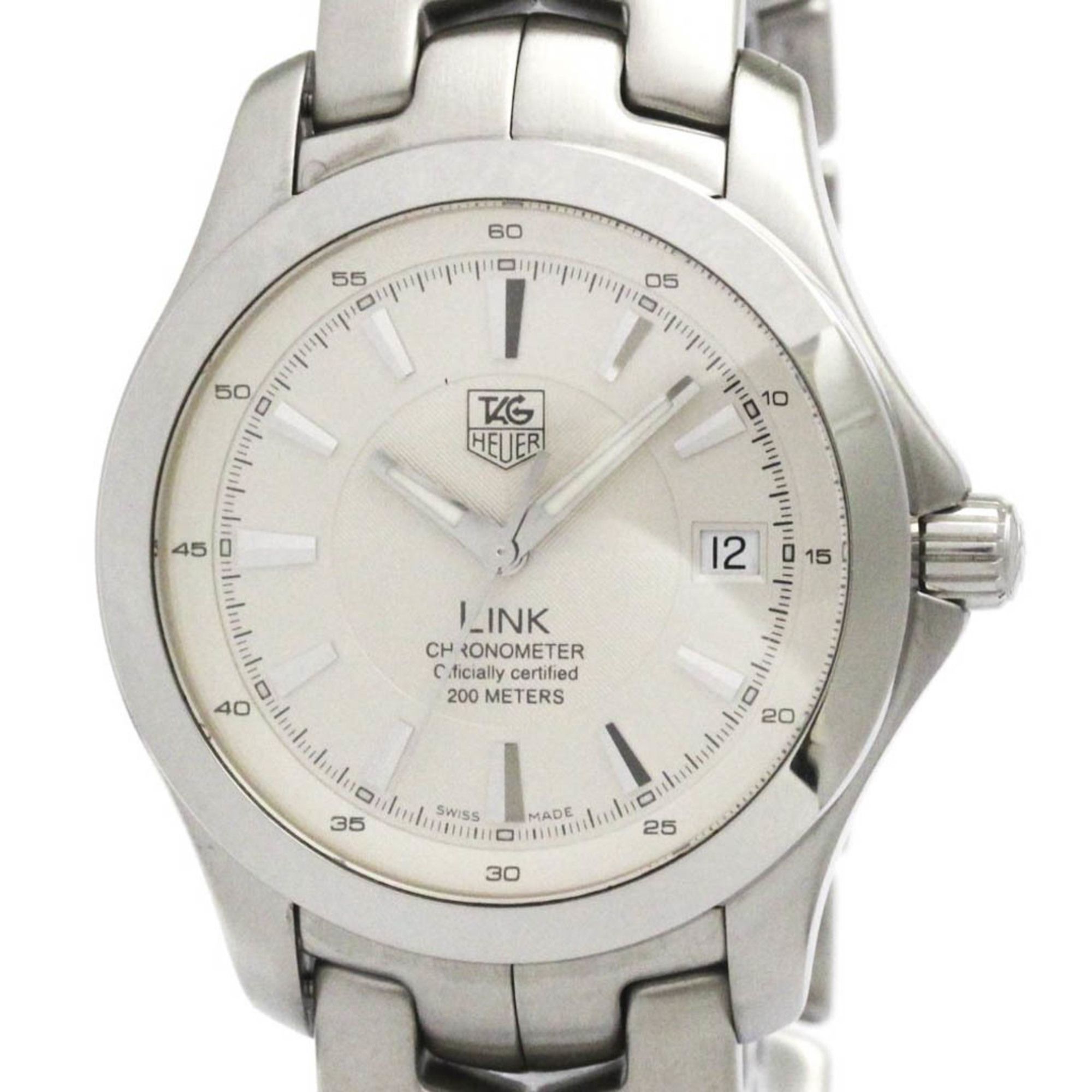 TAG HEUER Link Chronometer Steel Automatic Mens Watch WJF5111 Polished