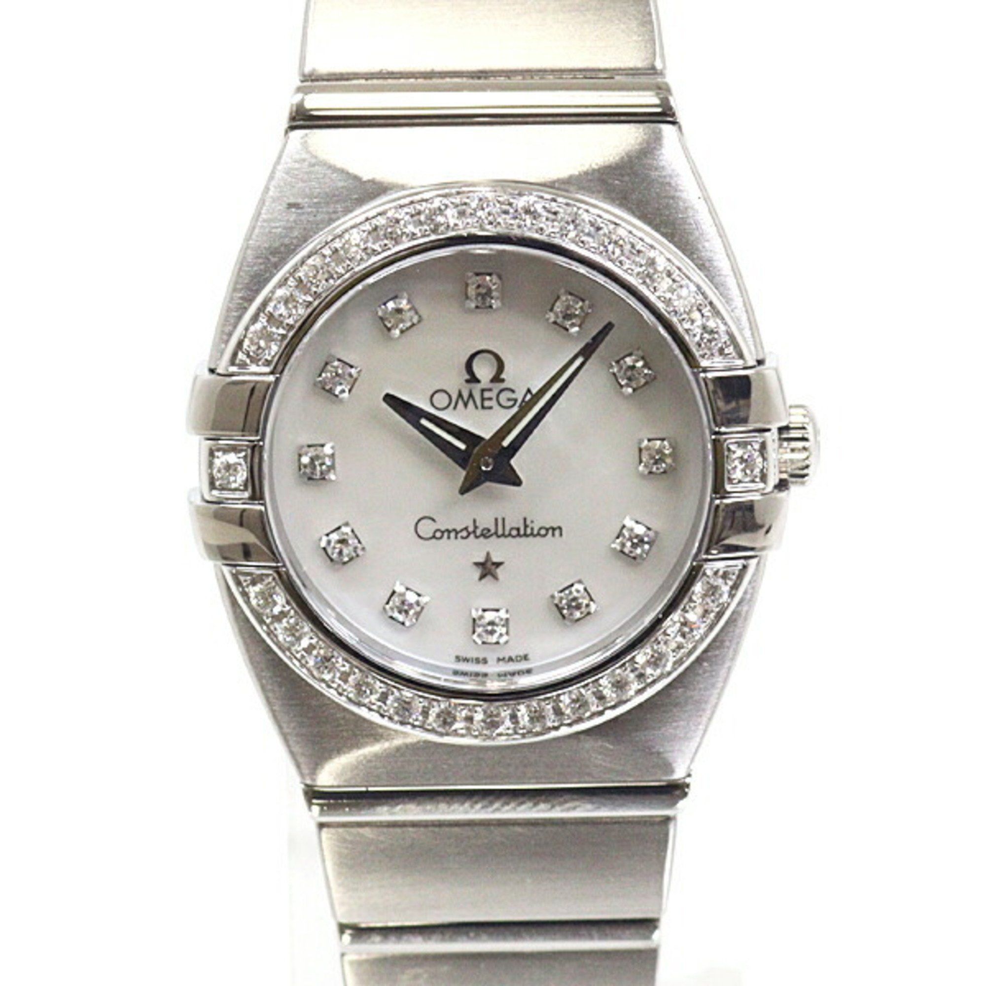 OMEGA Constellation Ladies Watch 1589.75.00 White Shell Dial Quartz Finished