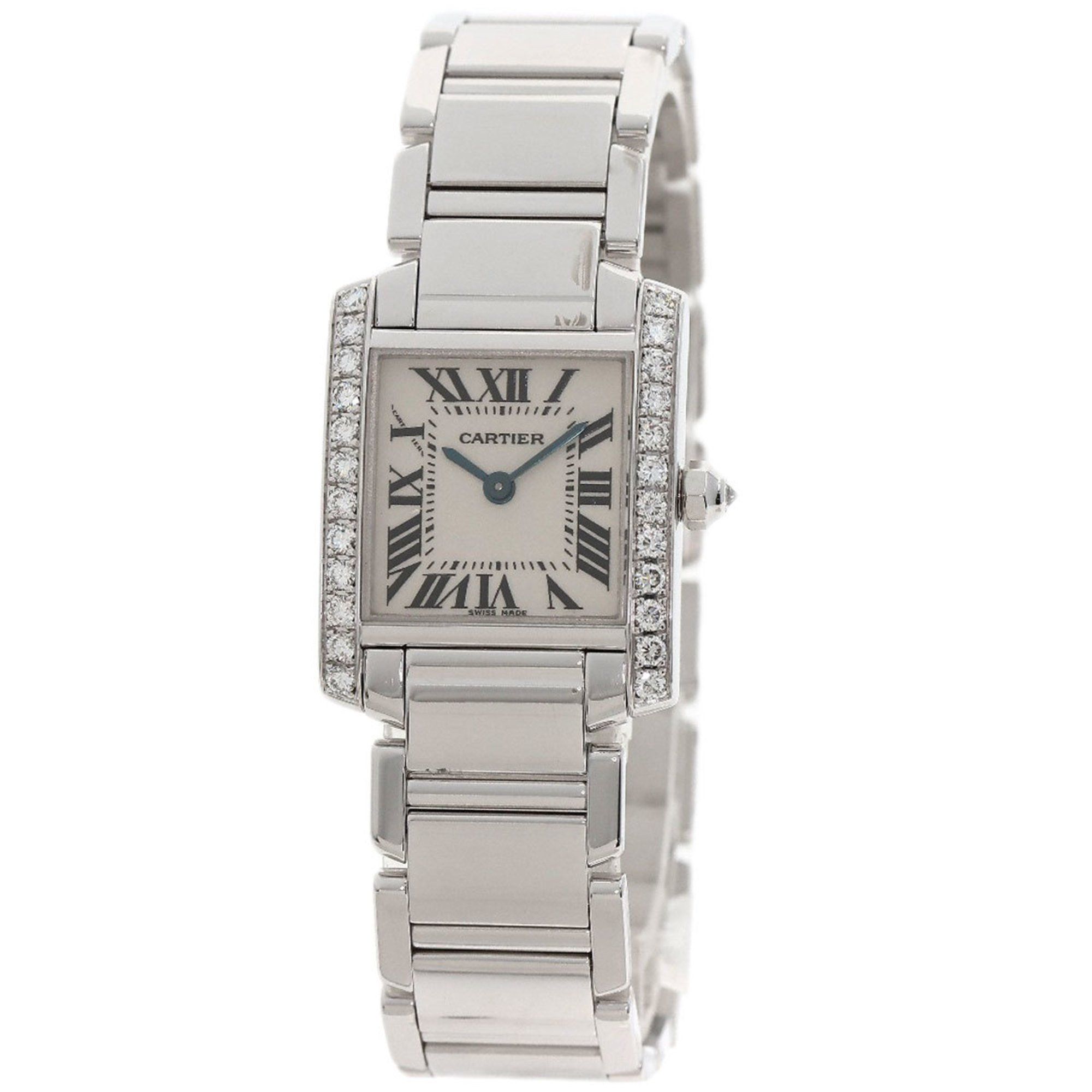 Cartier WE1002S3 Tank Francaise SM Watch 18K White Gold K18WG Ladies CARTIER
