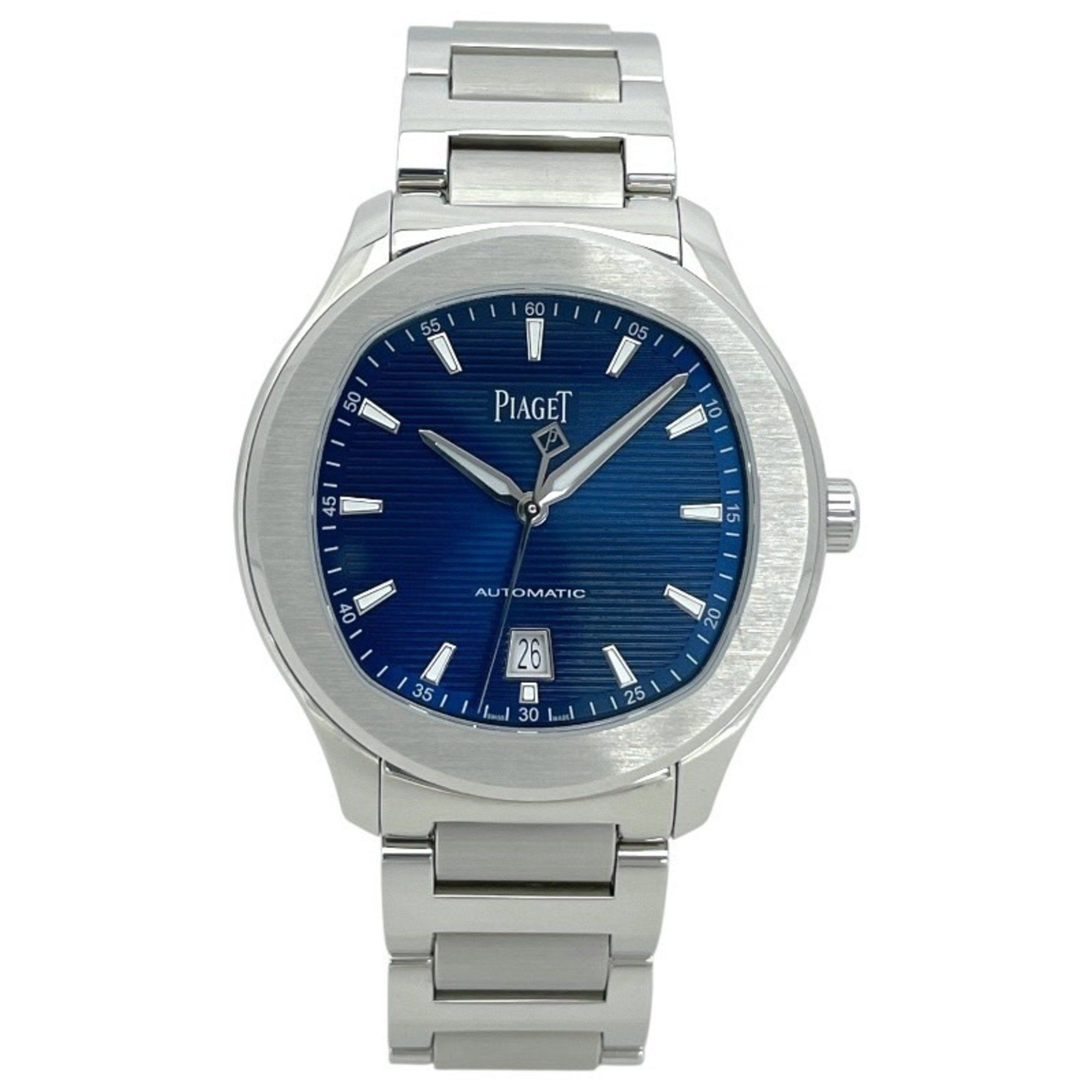 PIAGET Polo S Watch G0A41002, Men's Stainless Steel with Date Display, Blue Dial, Automatic Movement