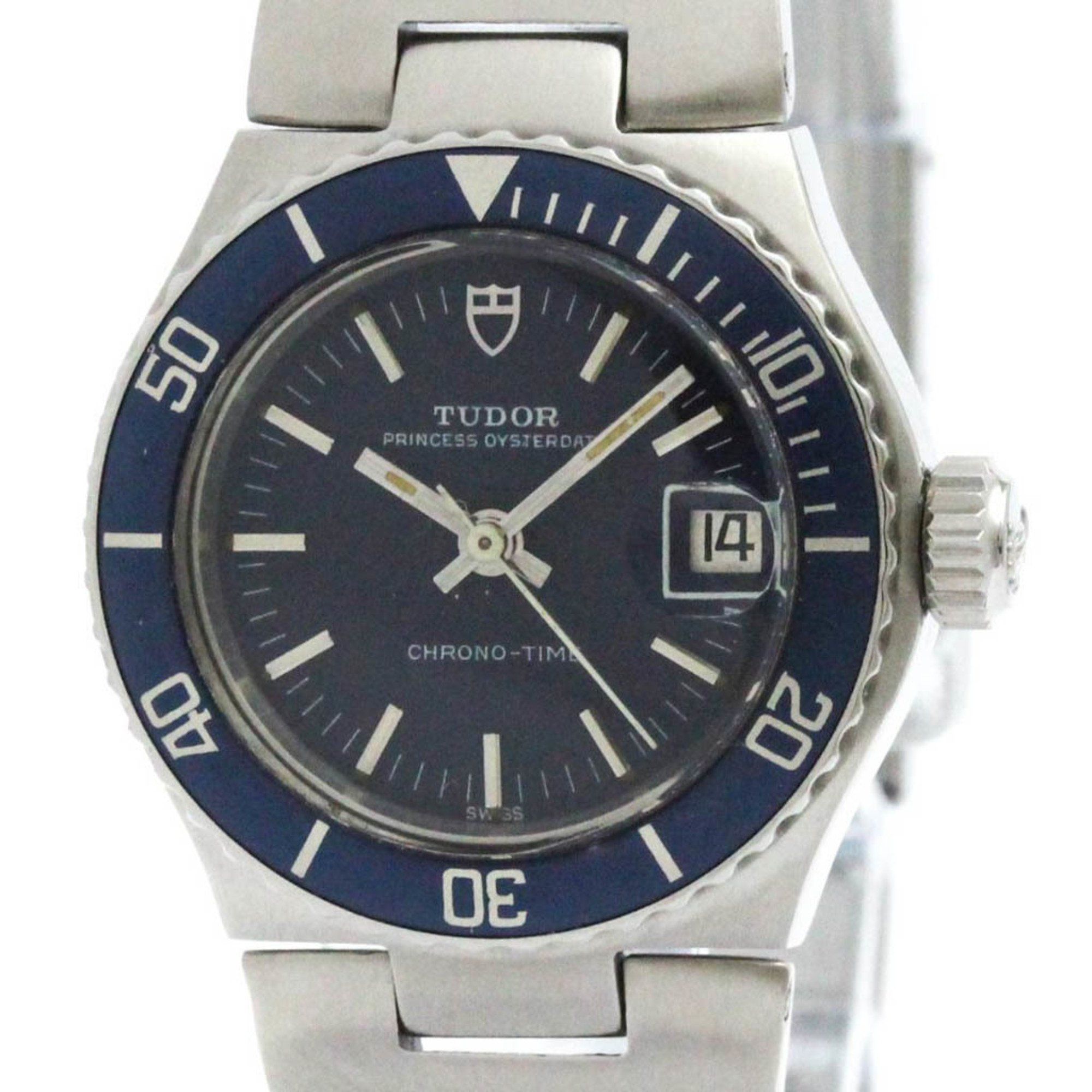Polished TUDOR Princess Oyster Date Steel Automatic Ladies Watch 9321/0