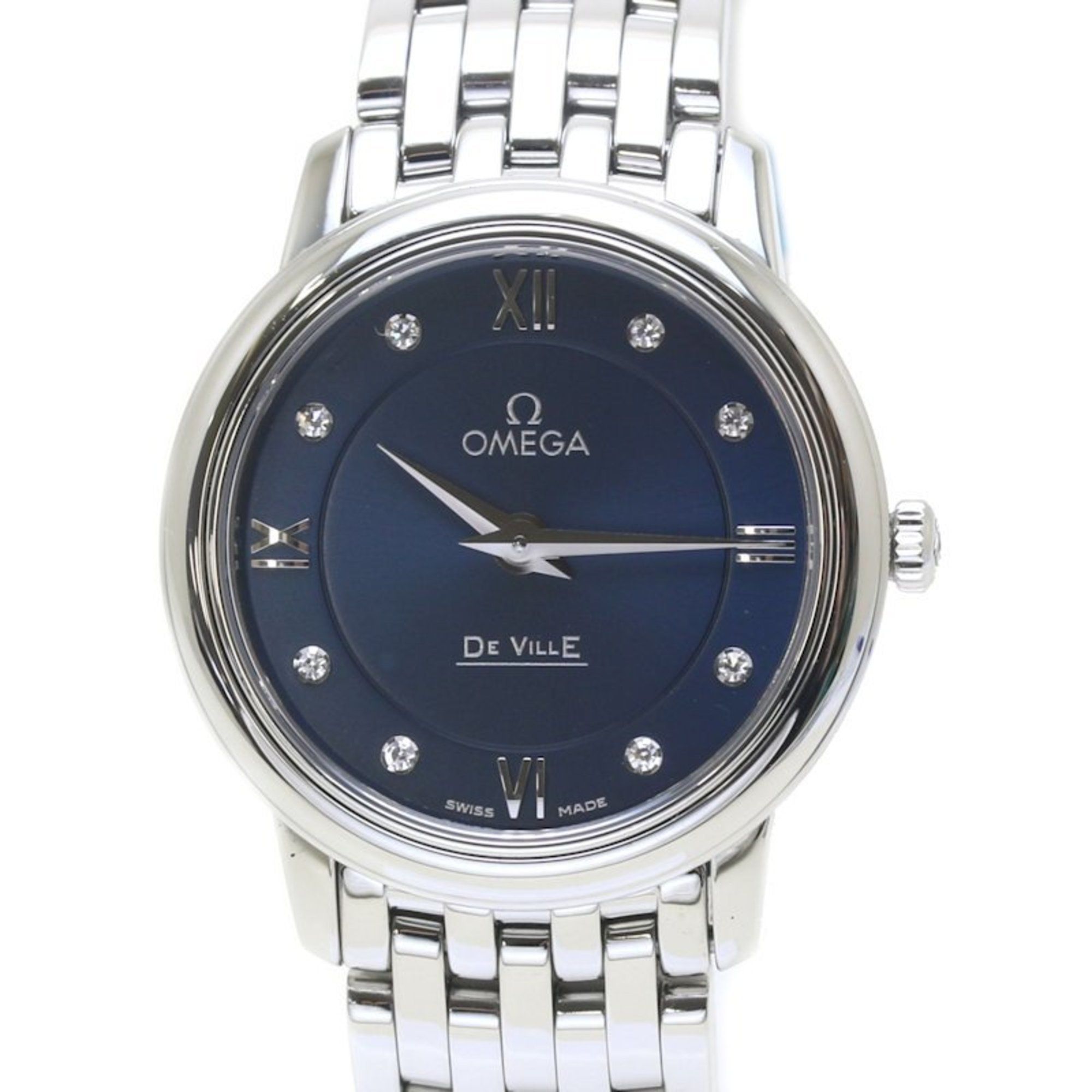 OMEGA De Ville Prestige 424.10.27.60.53.001 8P Diamond Stainless Steel Ladies 39862 Watch