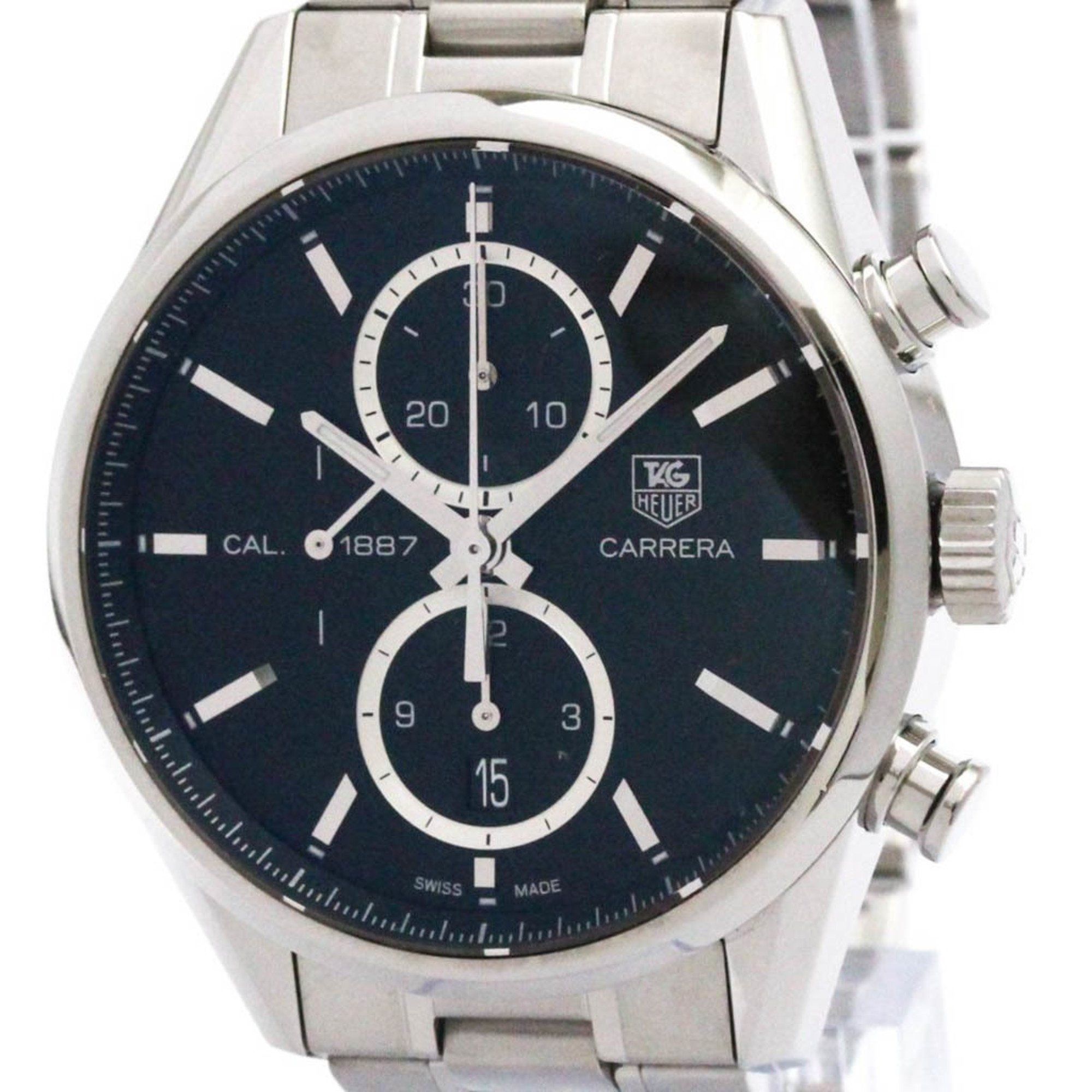 TAG HEUER Carrera Calibre 1887 Chronograph Steel Watch CAR2110 Polished