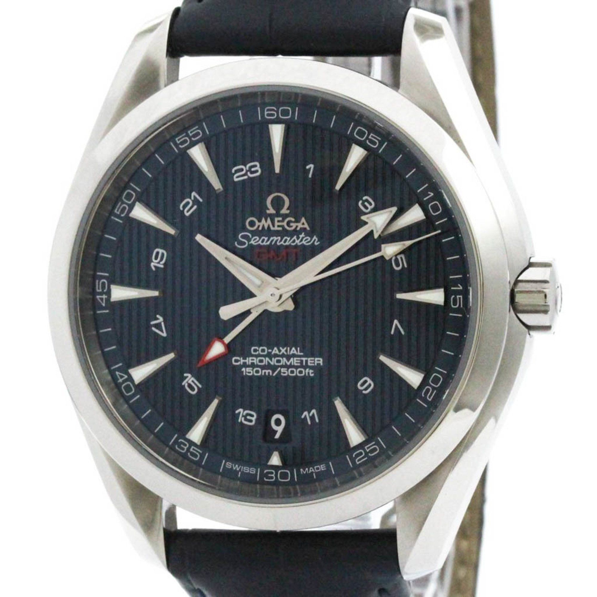 OMEGA Seamaster Aqua Terra Co-Axial GMT Mens Watch 231.13.43.22.03.001 Polished