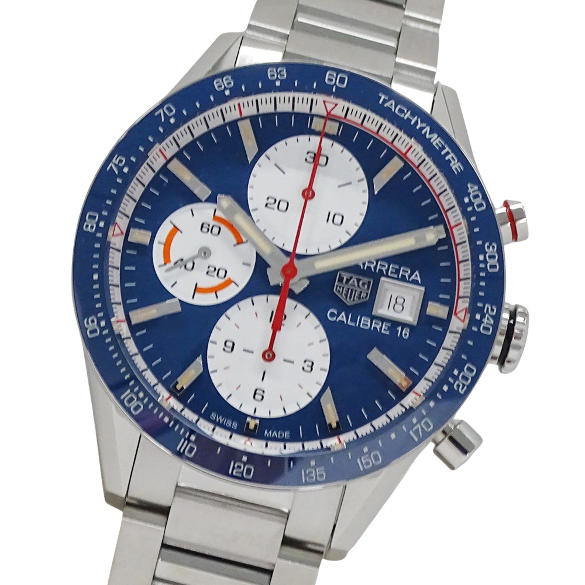 TAG Heuer Carrera CV201AR-1 BA0715 Men's Watch, Caliber 16 Chronograph Automatic, Stainless Steel, S