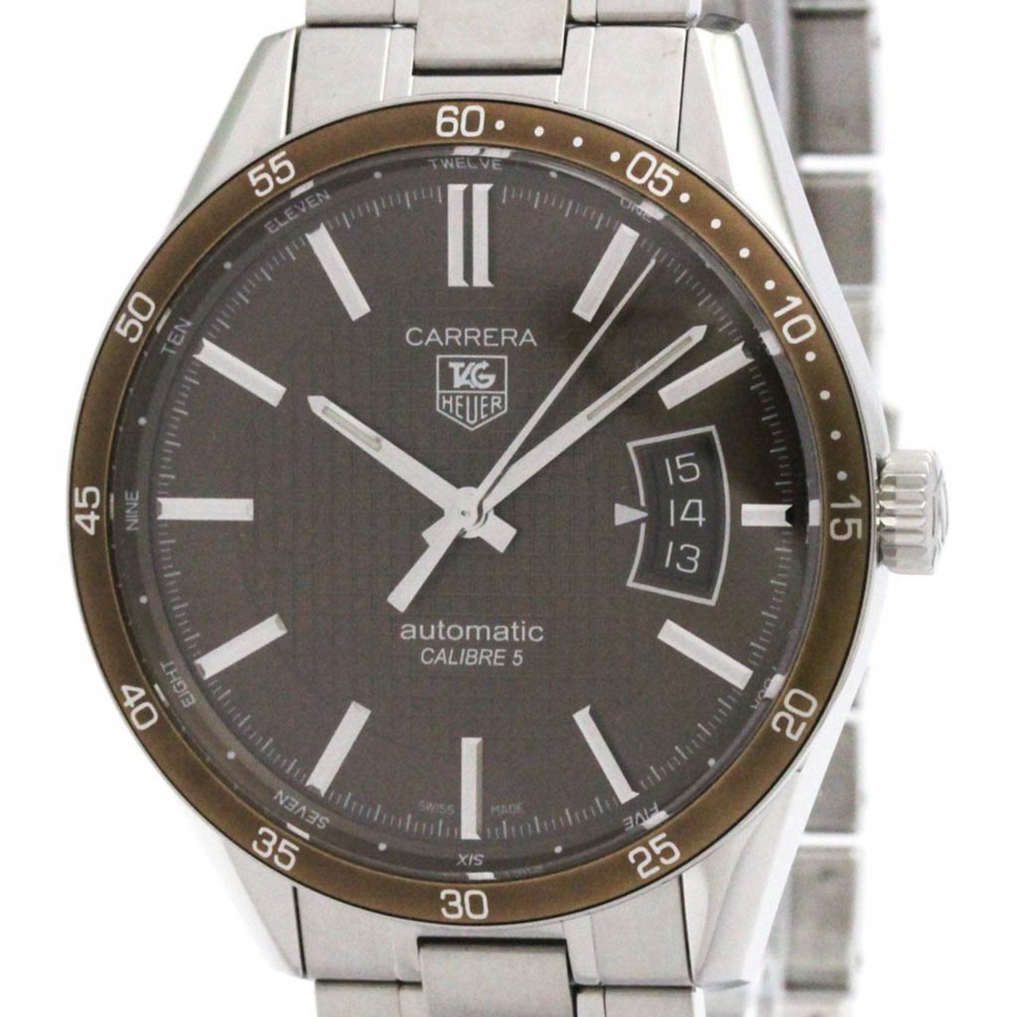 TAG HEUER Carrera Calibre Steel Automatic Mens Watch WV211N Polished