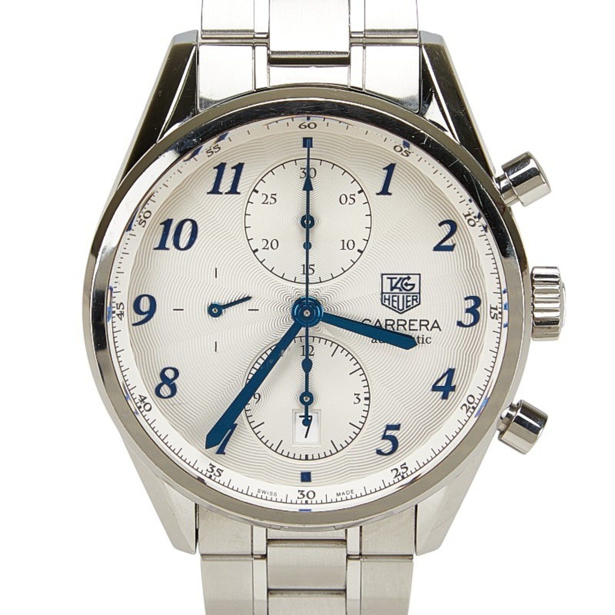 TAG Heuer Carrera Heritage Watch CAS2111.BA0730 Automatic Silver Dial Stainless Steel Men's HEUER