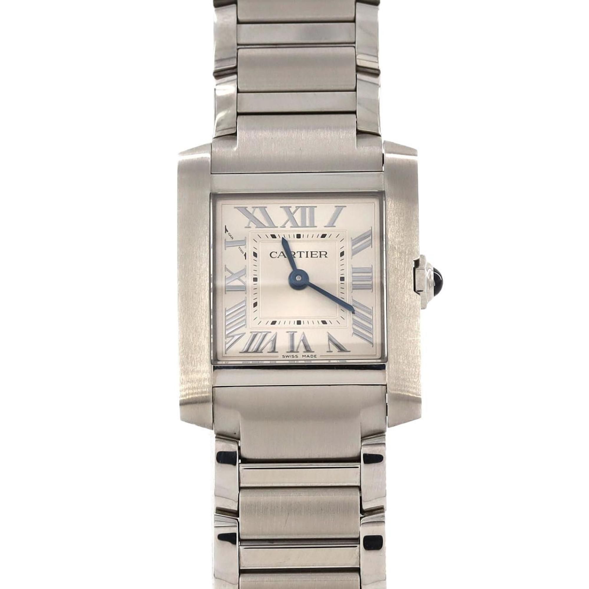 Cartier Tank Française SM WSTA0129 Stainless Steel Quartz Watch