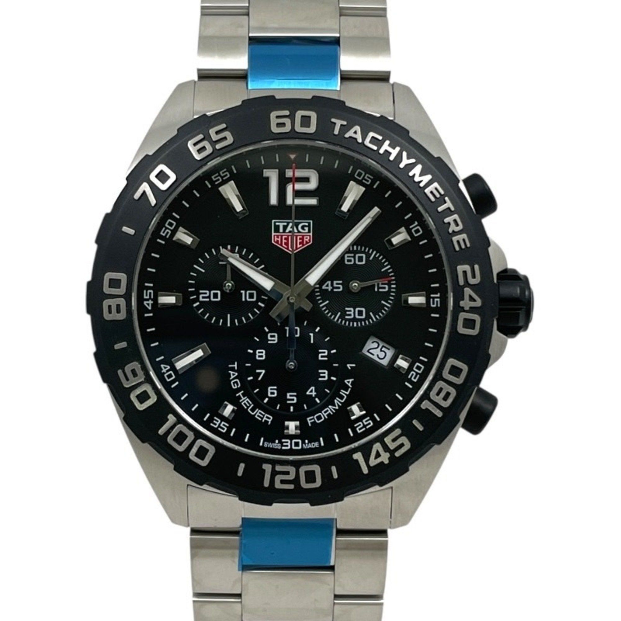 TAG HEUER Formula 1 Chronograph CAZ1010.BA0842 Men's Stainless Steel Quartz Watch, Black