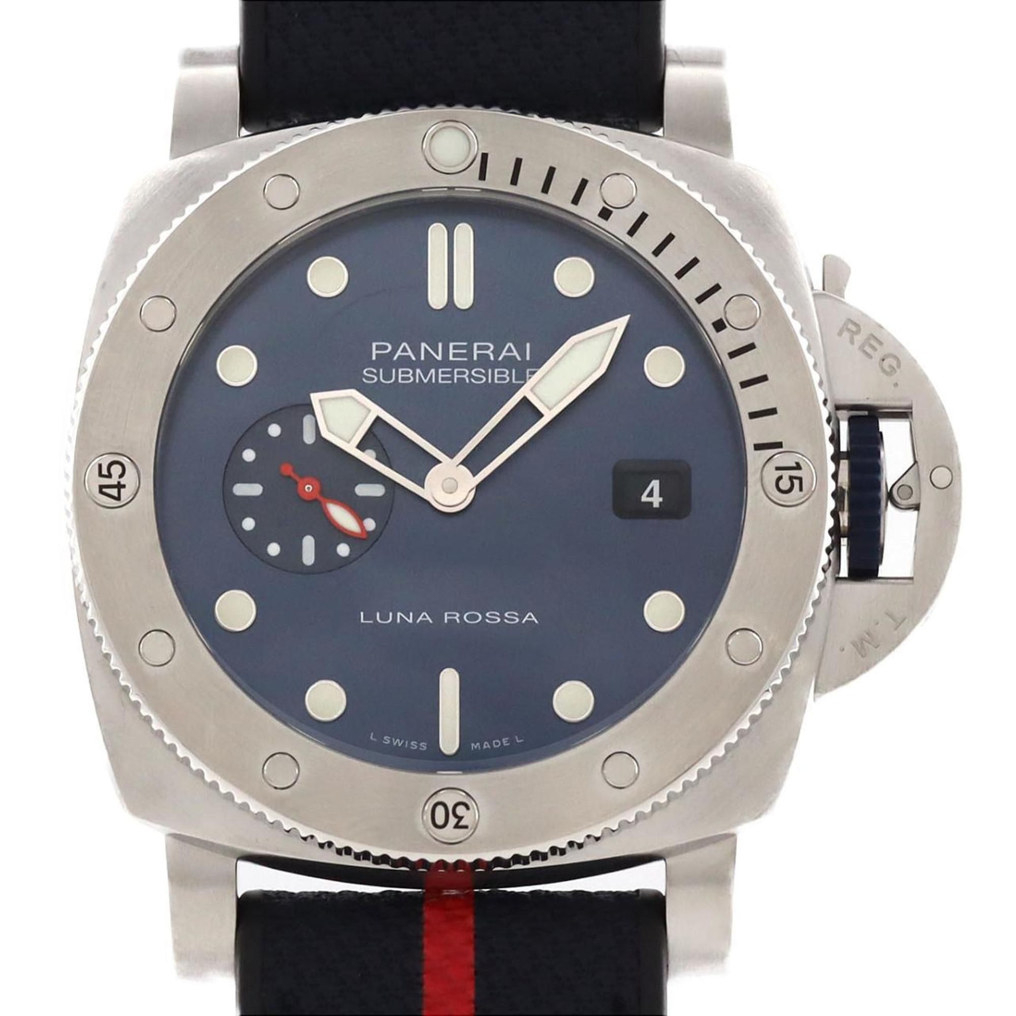 Panerai Submersible Guaranta Quattro Luna Rossa PAM01391 SS Automatic Watch