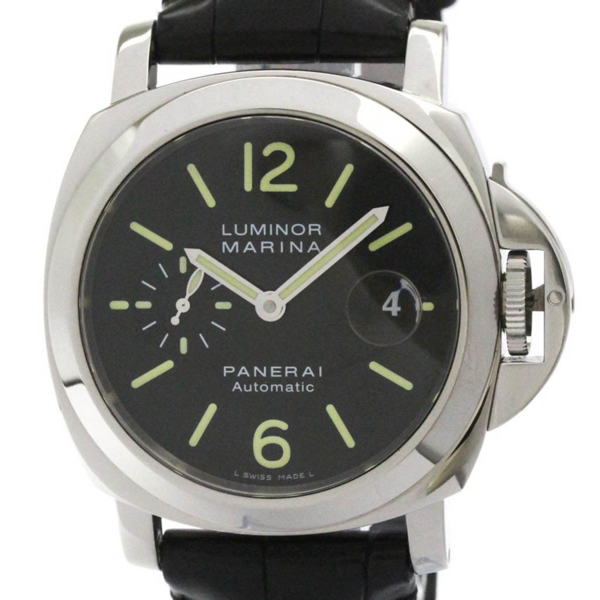 PANERAI Luminor Marina Steel Automaic Mens Watch 104 PAM00104 Polished