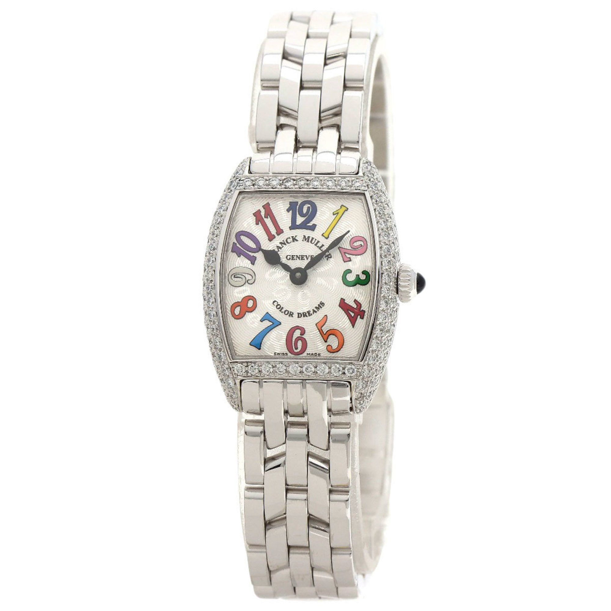 Franck Muller 2252 COL DRM D Tonneau Curvex Intermediate Color Dream Diamond Watch Stainless Steel S