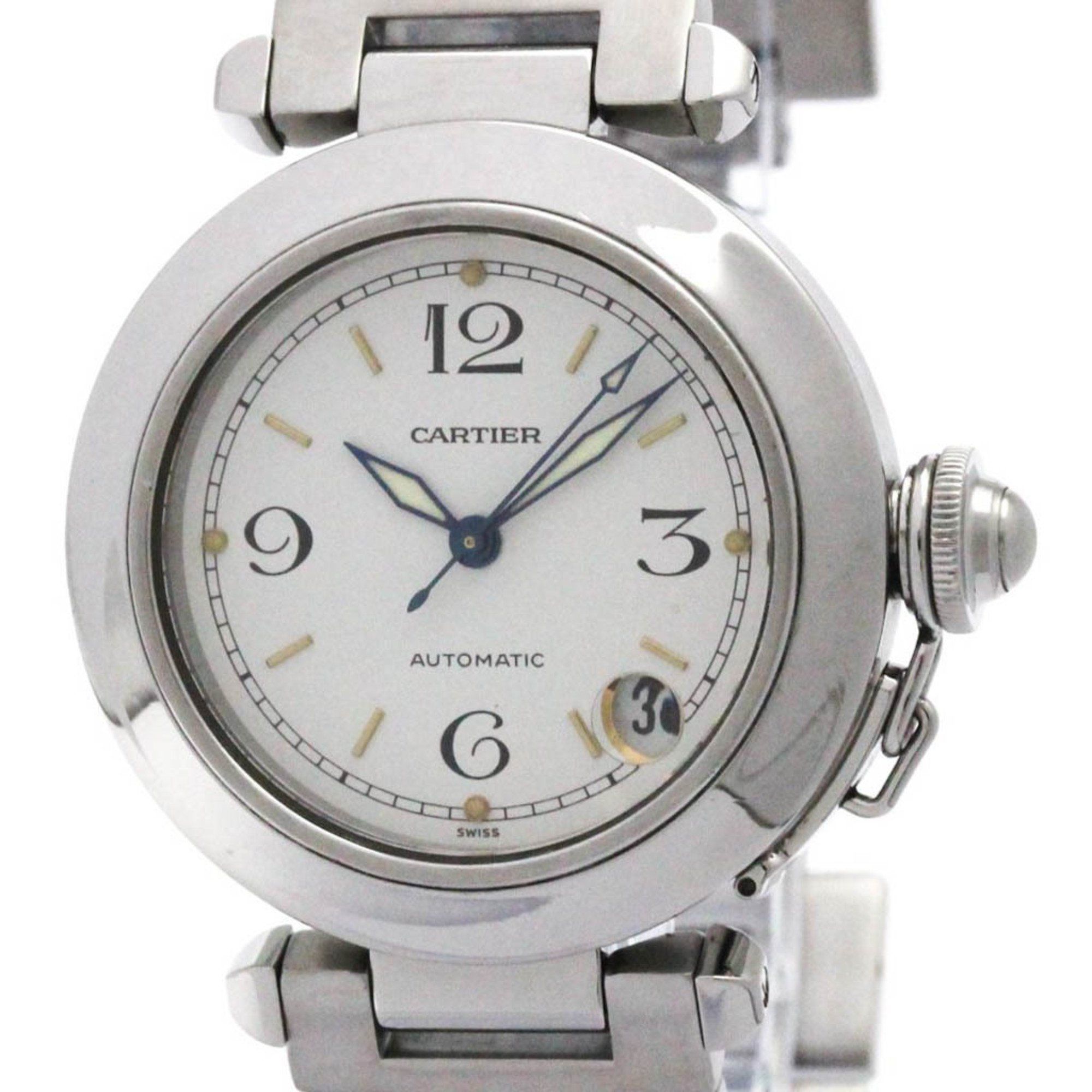CARTIER Pasha C Steel Automatic Unisex Watch W31015M7 Polished
