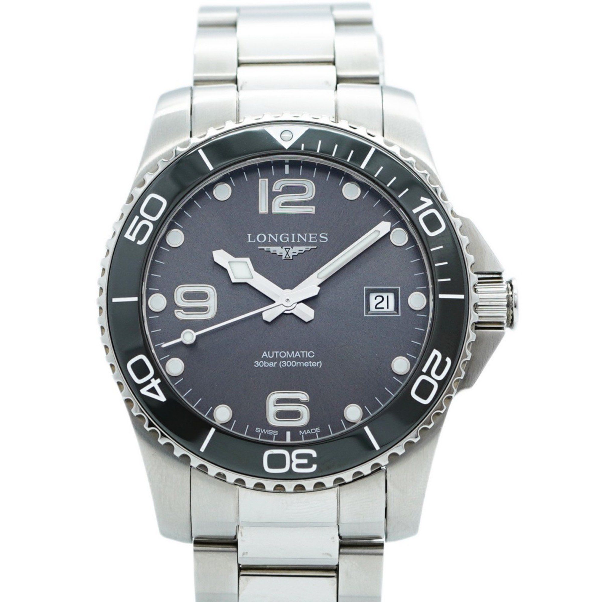 Longines HydroConquest L3.781.4 Men's Watch with Gray Dial