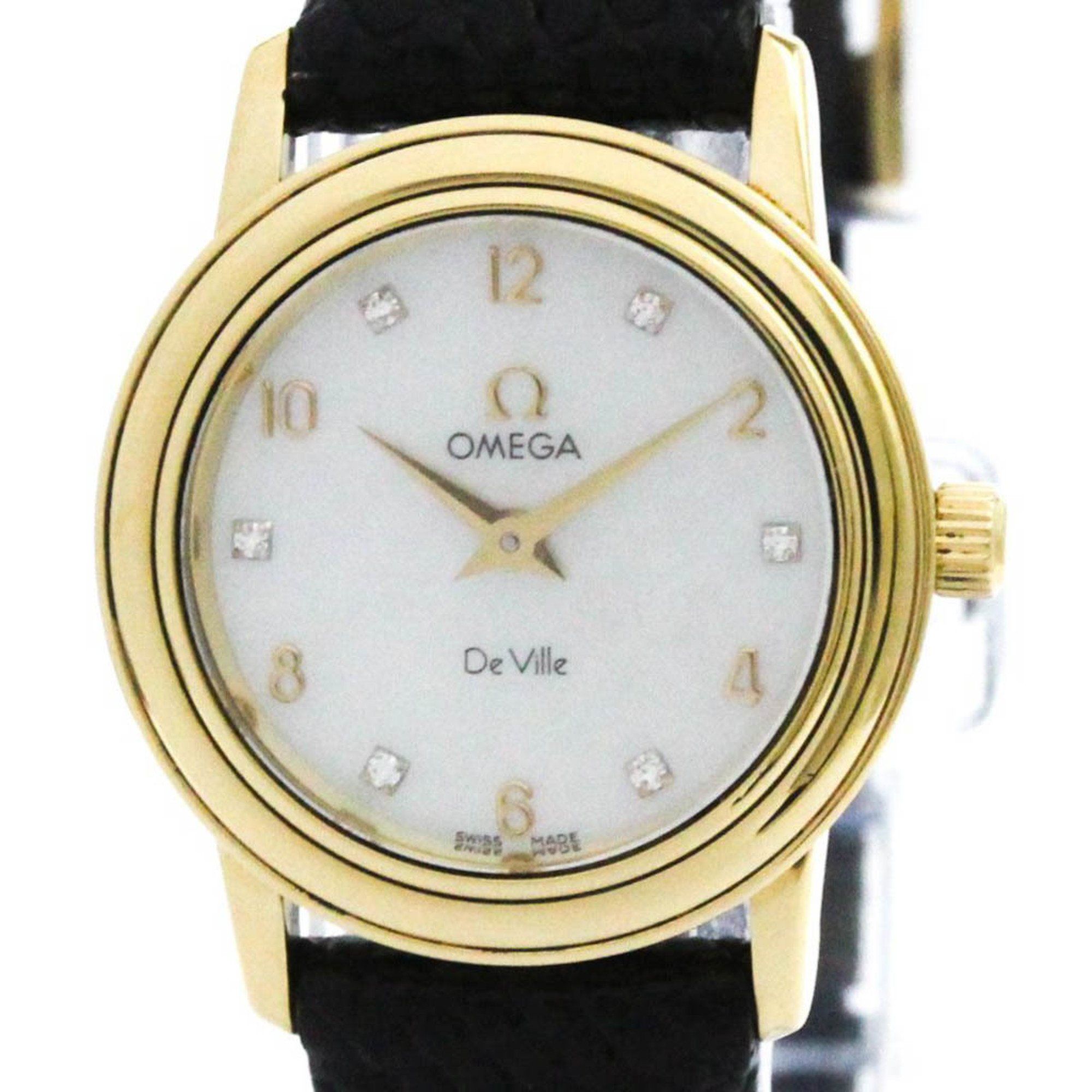 OMEGA De Ville Diamond MOP Dial 18K Gold Quartz Ladies Watch 4670.75.02