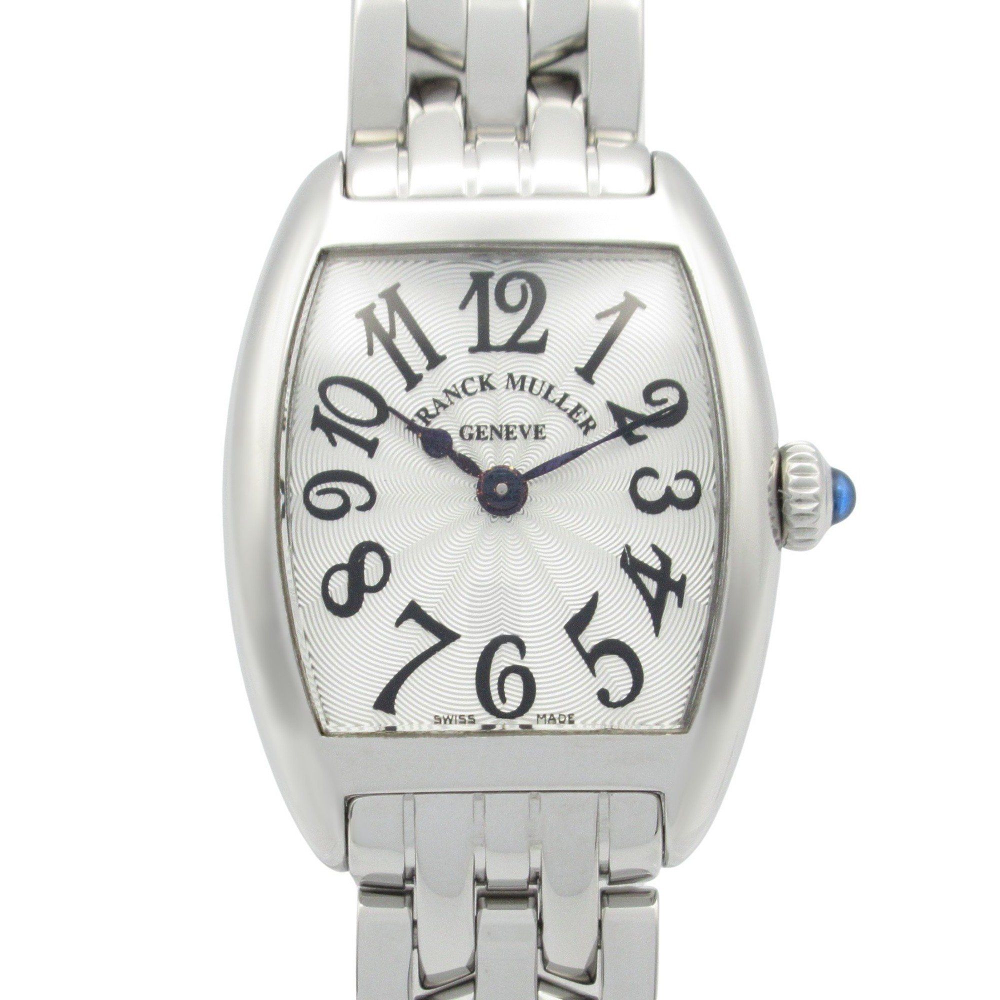 Franck Muller Tonneau Curvex Intermediaire Stainless Steel Women's Watch, Silver, 2251QZ
