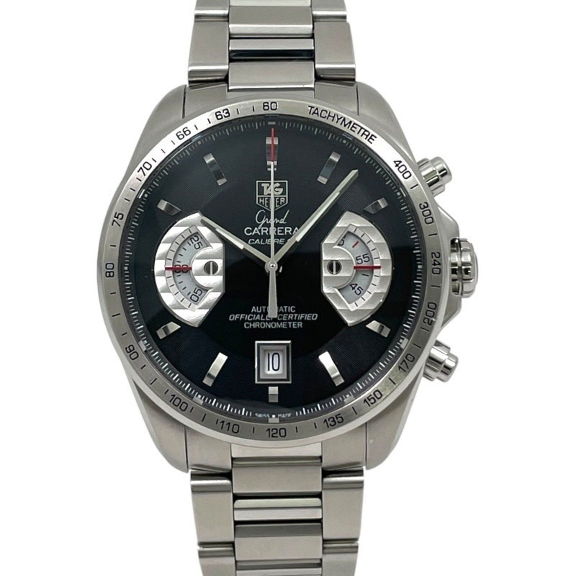 TAG HEUER Grand Carrera CAV511A.BA0902 Stainless Steel Men's Automatic Chronograph Watch with Calibe