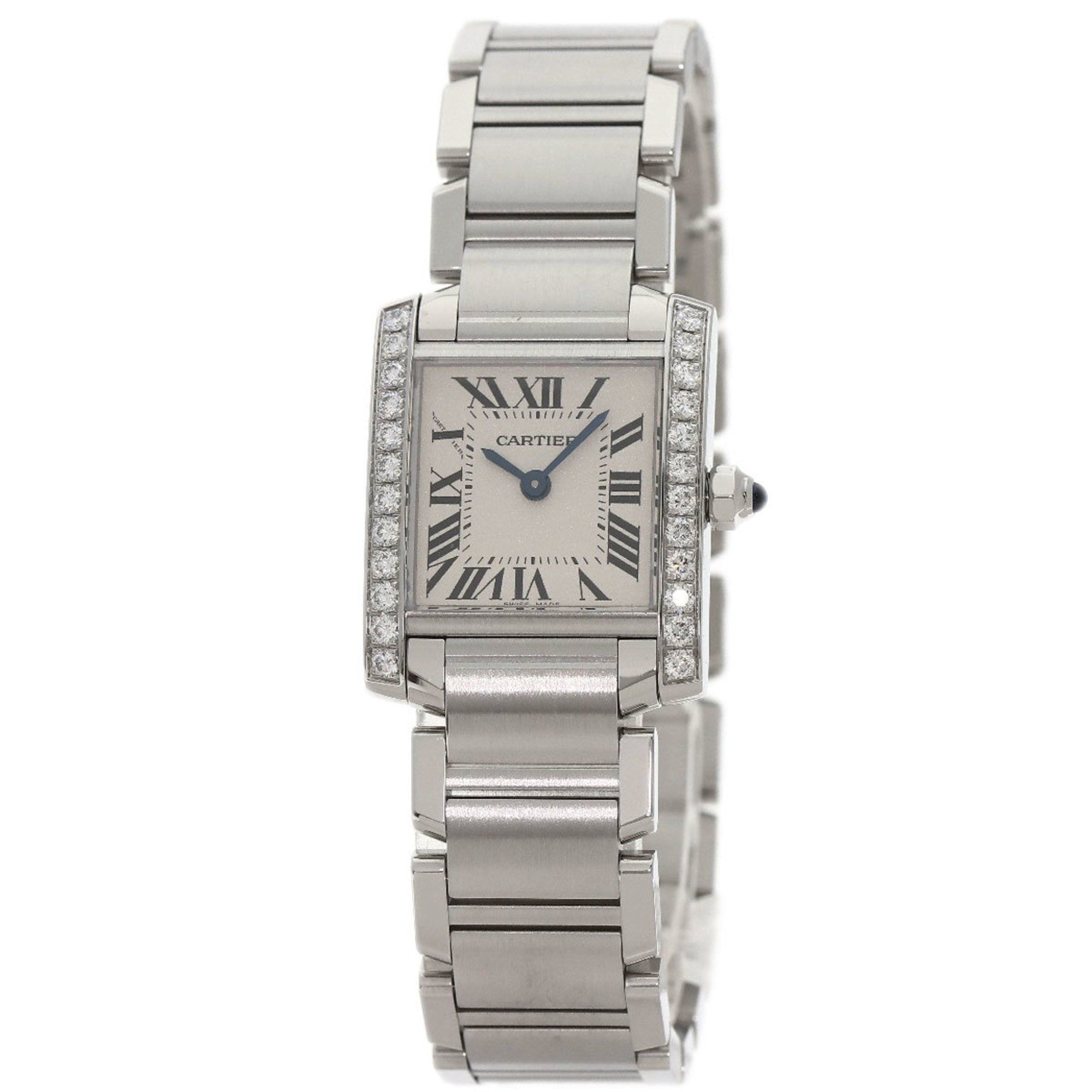 Cartier W4TA0008 Tank Francaise SM Diamond Watch Stainless Steel SS Ladies CARTIER