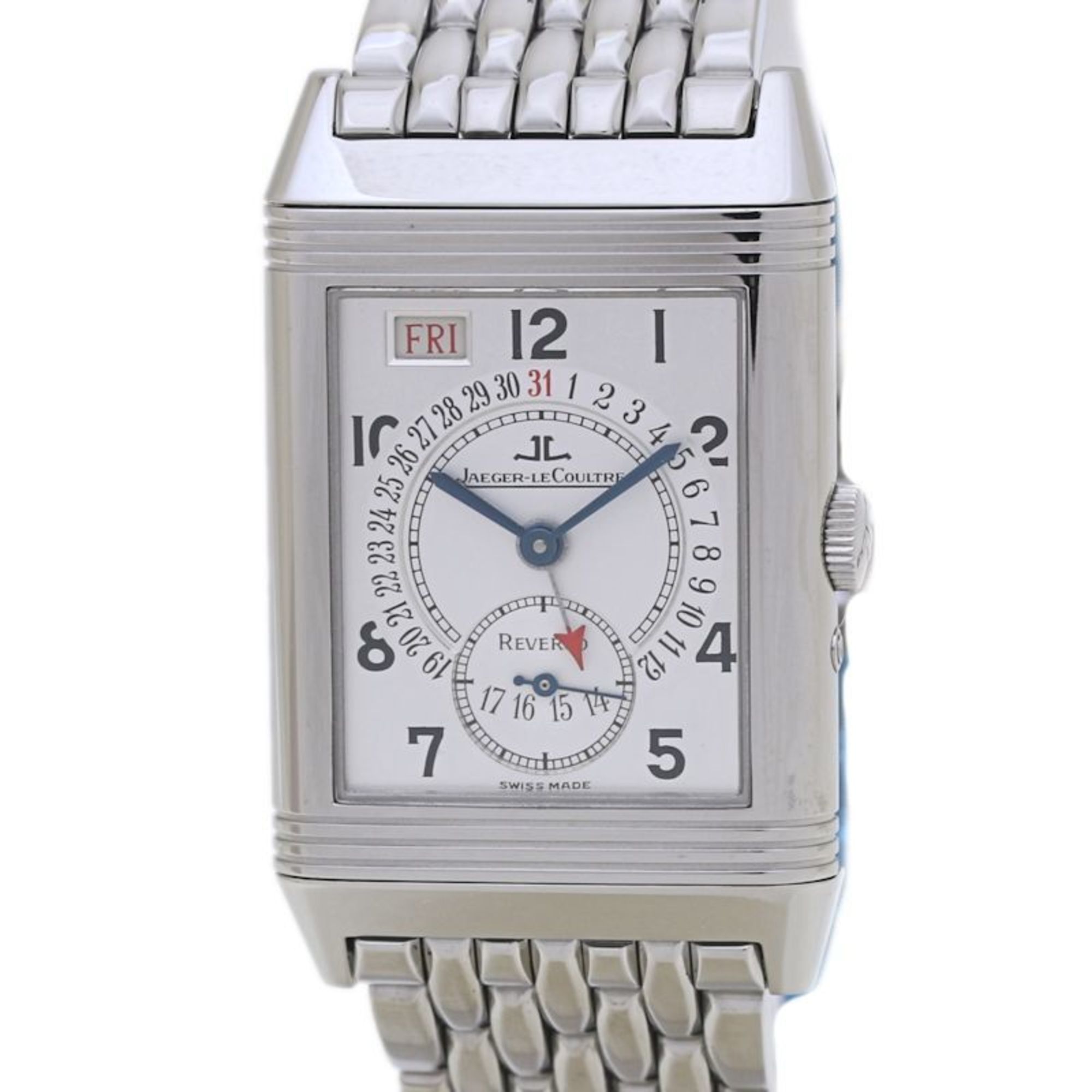 JAEGER-LECOULTRE Reverso Pointer Date Q273842A 270.840.362B Men's Stainless Steel Watch 40071