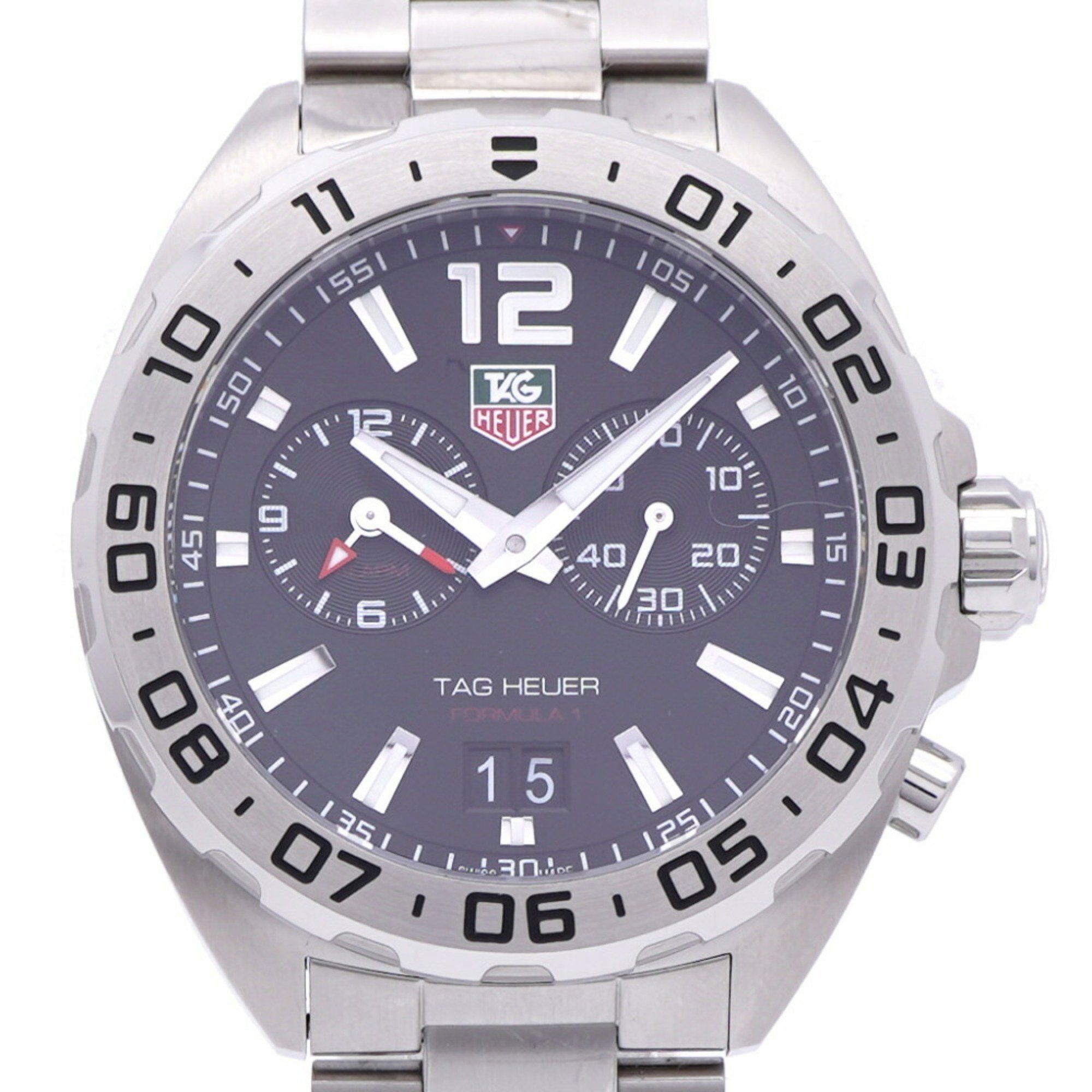 Like new TAG Heuer Formula 1 Alarm WAZ111A Quartz Watch Stainless Steel Black Dial 1582TAG HEUER Men