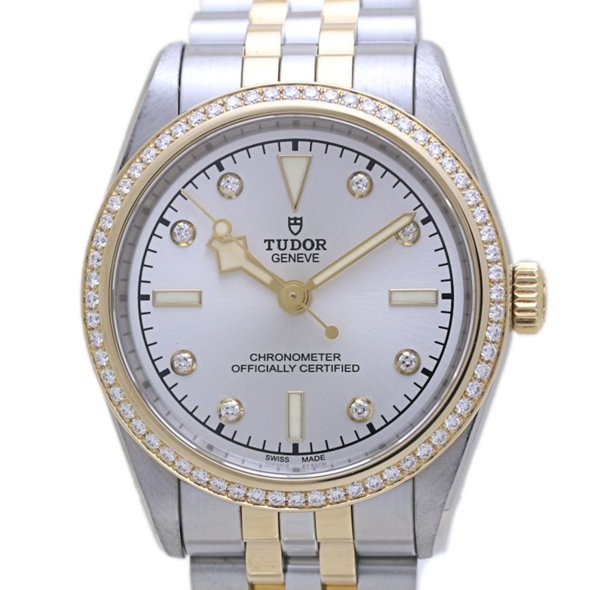 TUDOR Black Bay One 31 with 8 Diamonds, M79613-0006, Women's Watch, 18K Yellow Gold and Stainless St
