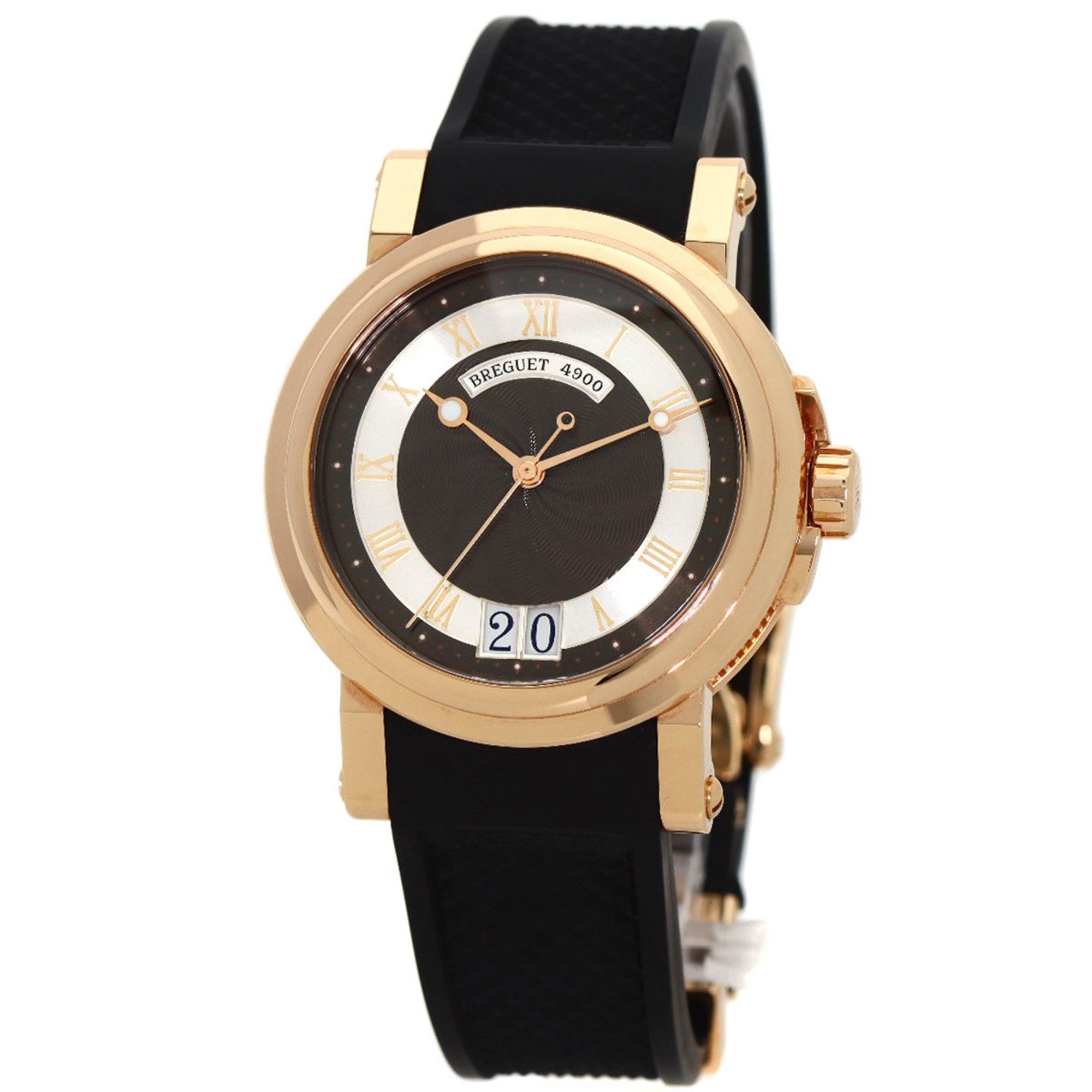 Breguet Ref.5817 Marine 2 Large Date Watch K18RG Rubber Men's