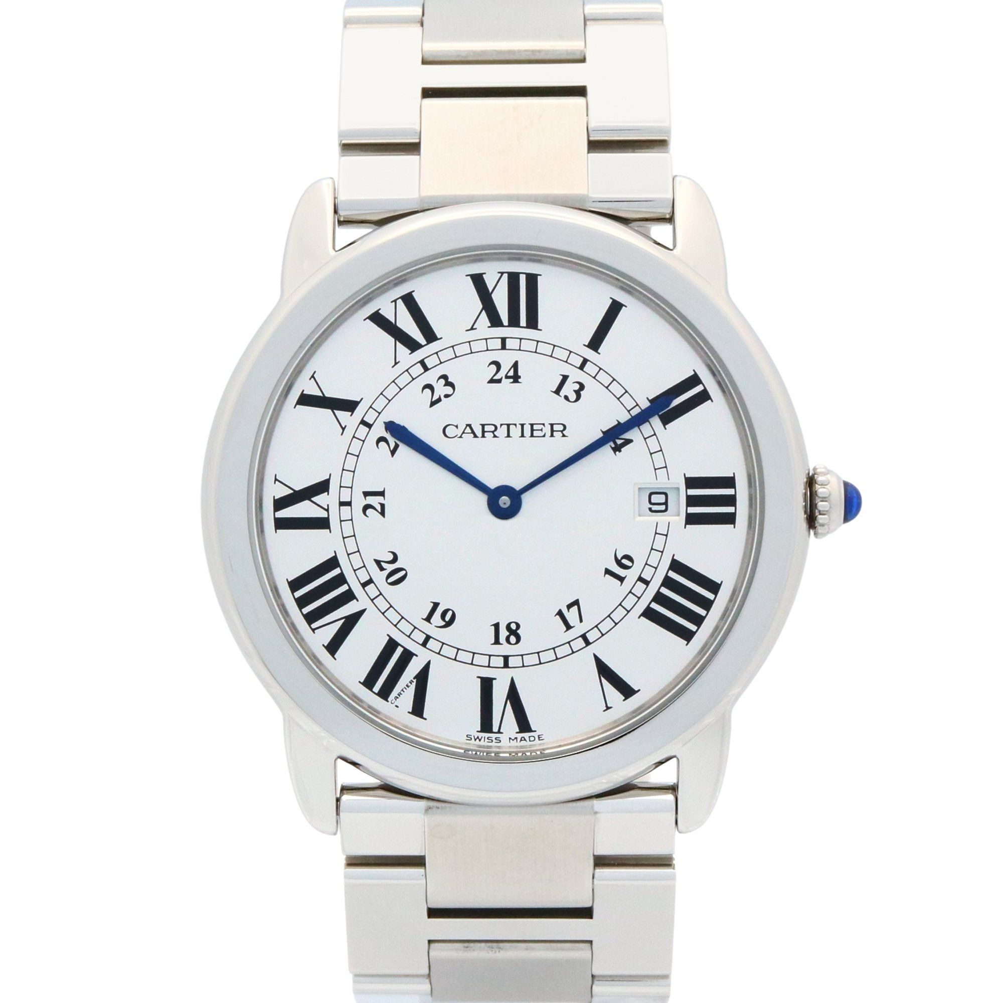 Cartier Ronde Solo de LM Stainless Steel Men's Watch, Silver (W6701005)