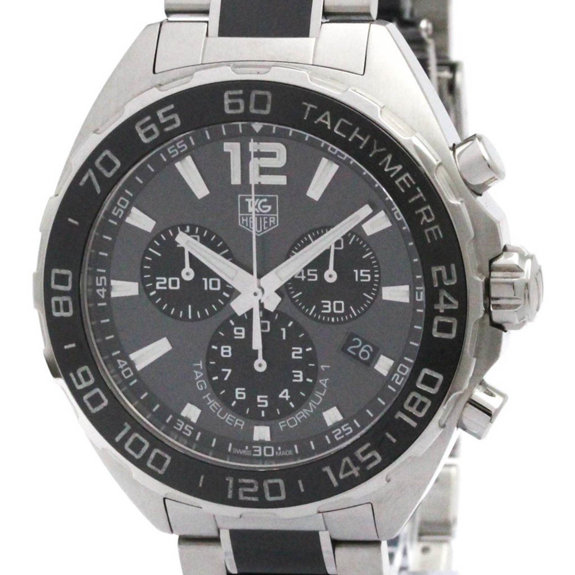 TAG HEUER Formula 1 Chronograph Steel Quartz Watch CAZ1111 Polished