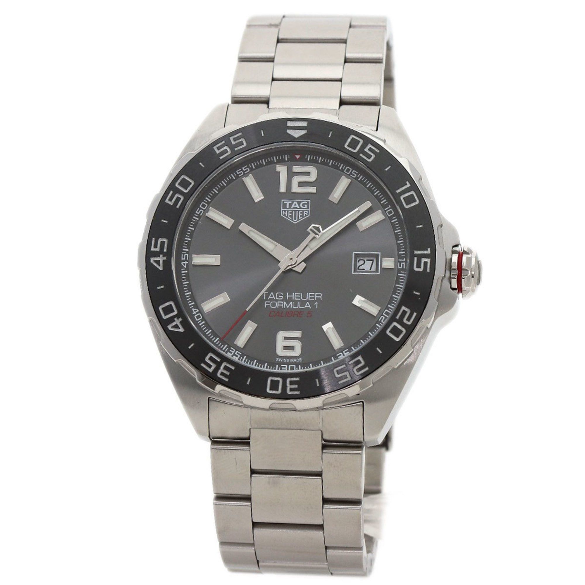 TAG Heuer WA2011.BA0842 Formula 1 Calibre 5 Date Watch Stainless Steel SS Men's HEUER