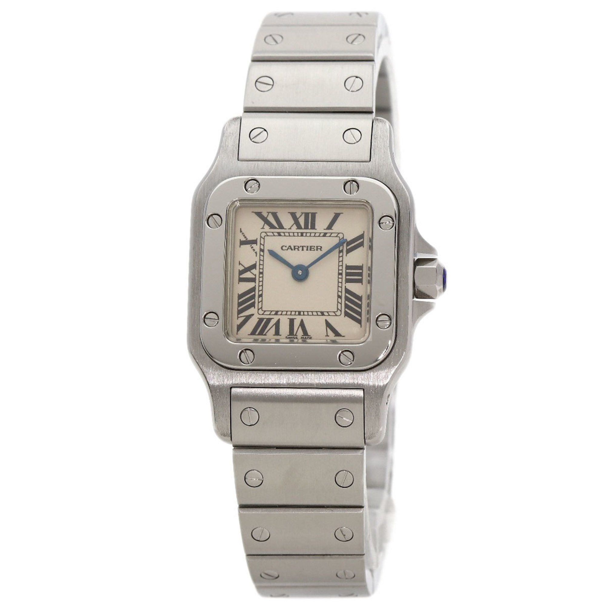 Cartier W20056D6 Santos Galbe SM Watch, Stainless Steel/SS, Women's