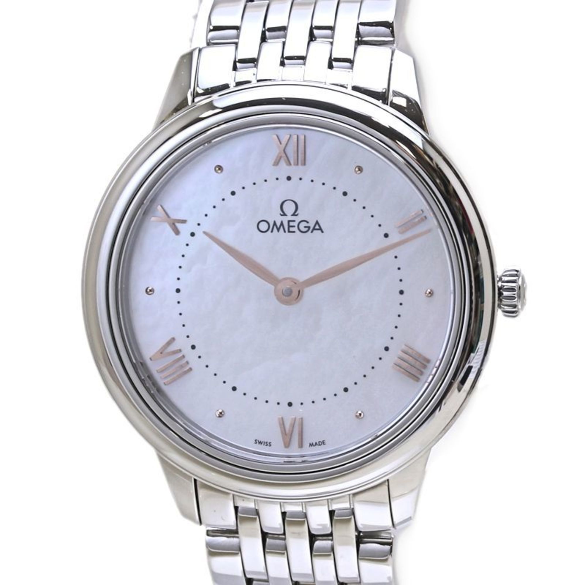 OMEGA De Ville Prestige White Shell 434.10.30.60.05.001 Women's Watch 40087