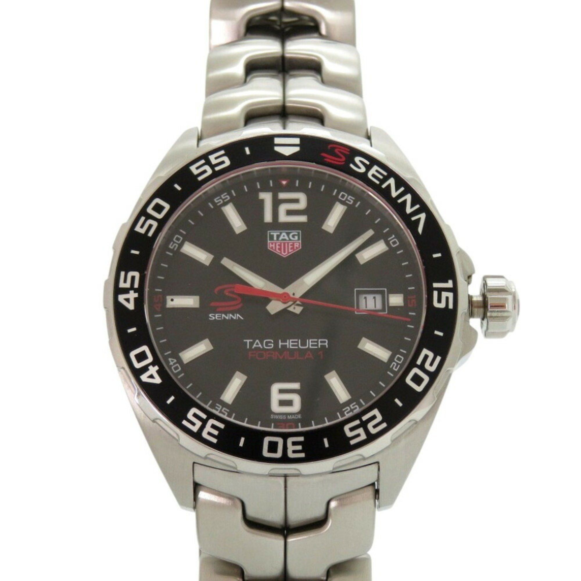 TAG Heuer Formula 1 Ayrton Senna Edition WAZ1012 Stainless Steel Black Quartz Watch with Dial 1732