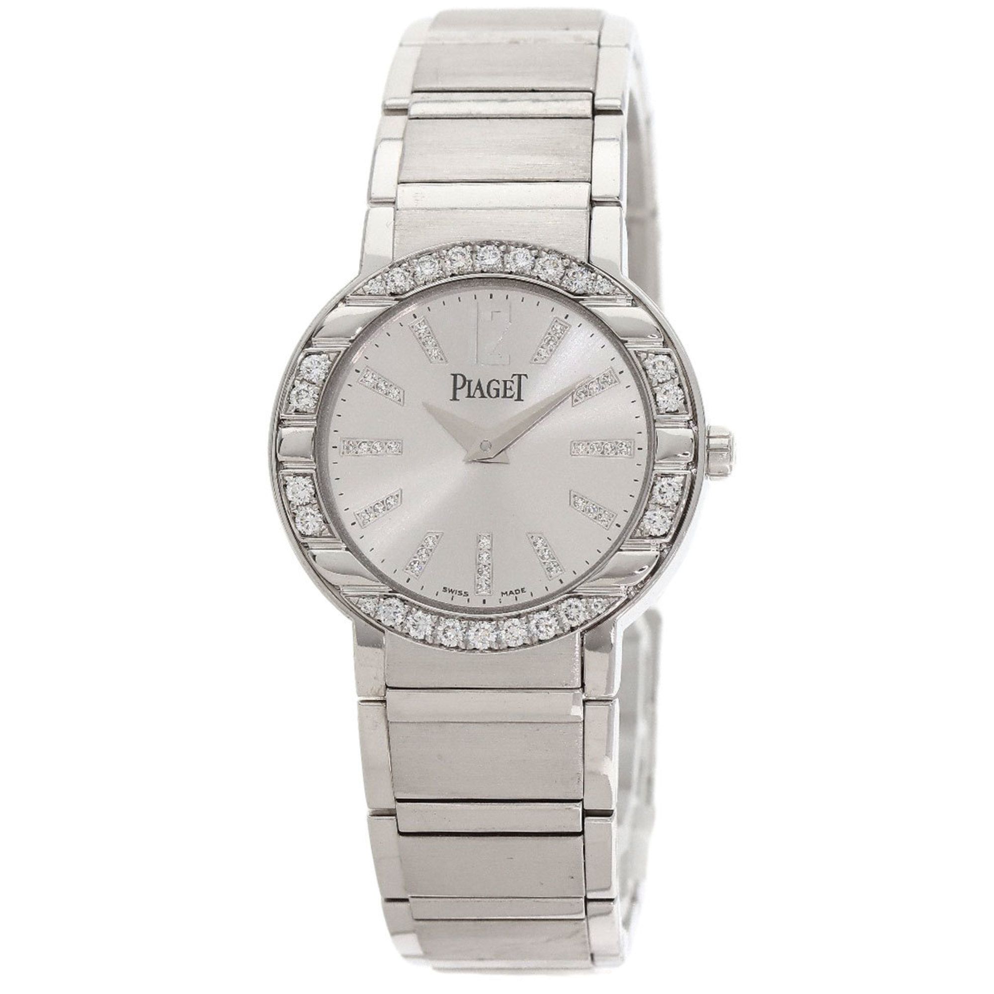 Piaget P10140 Polo Diamond Watch, 18K White Gold/18KWG/Diamond, Women's